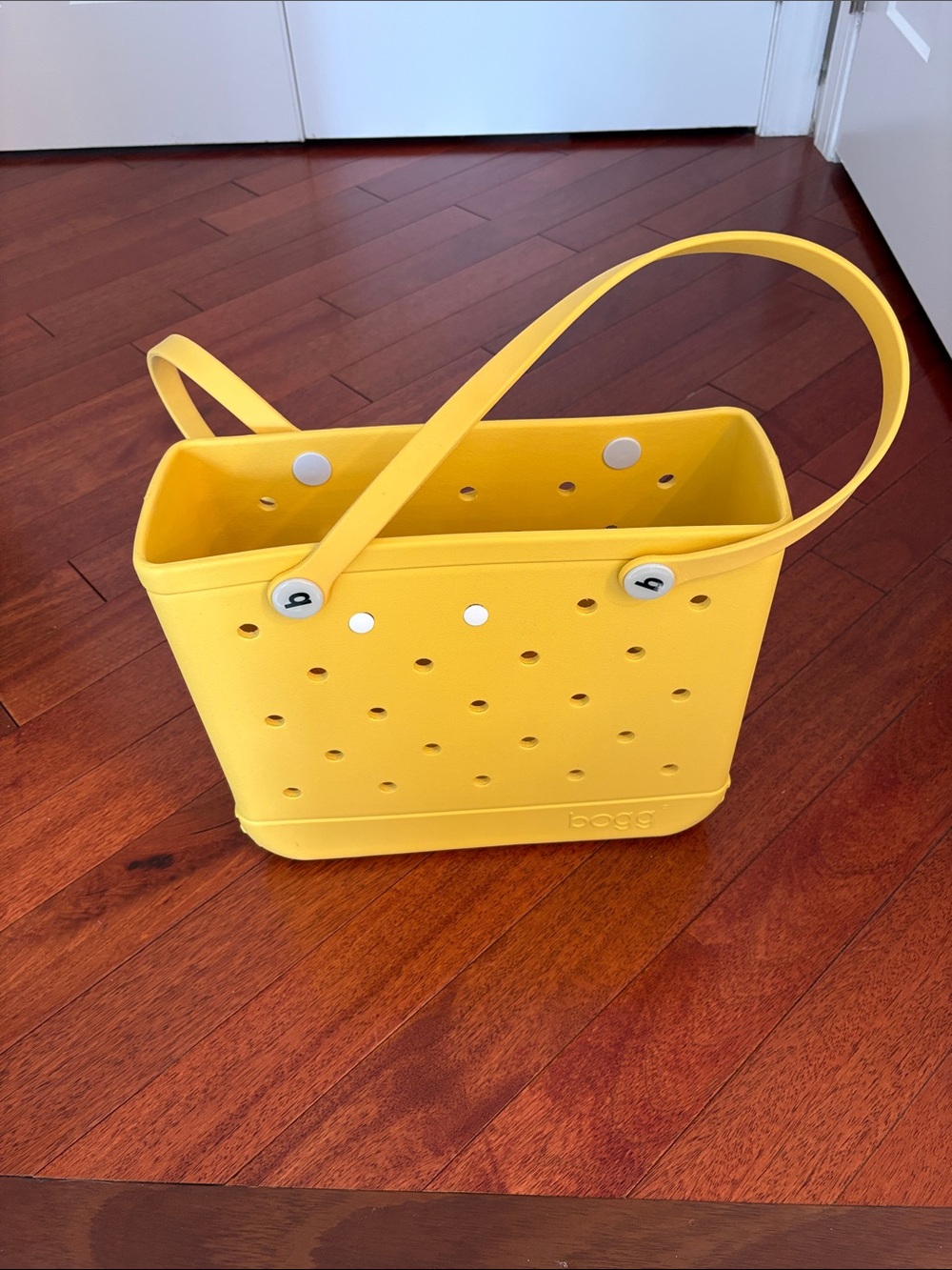 Bogg Yellow Tote Bag with Flamingo Charm - Picture 3 of 4